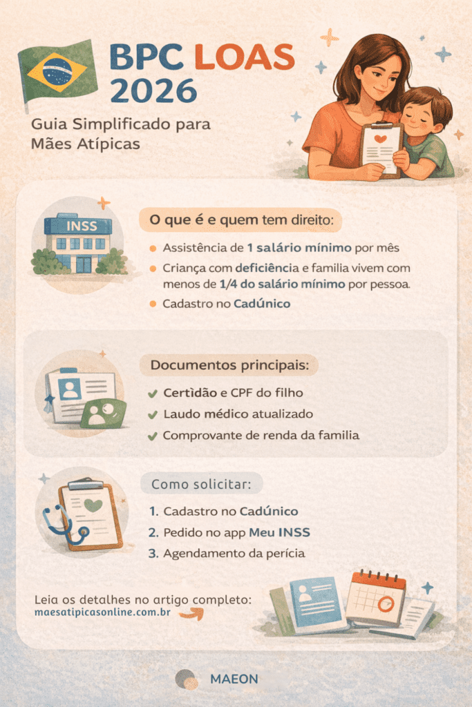 BPC LOAS 2026 - GUIA SIMPLIFICADO PARA MÃES ATÍPICAS.