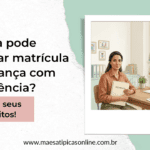 Mãe atípica em reunião escolar buscando matrícula para criança com deficiência