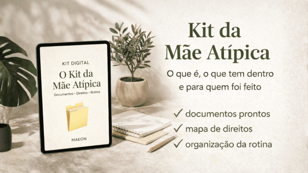 Kit da Mãe Atípica — materiais práticos para mães de filhos com deficiência